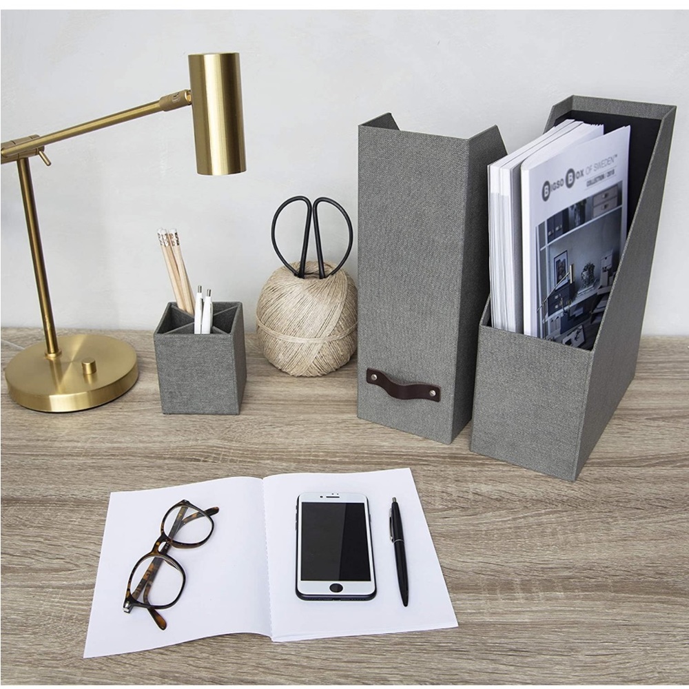 Canvas Covered Magazine Holders